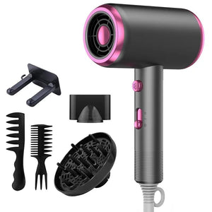 Planet Gates Hair Dryer with Diffuser Blow Dryer Comb Brush 1800W Ionic Hair Dryers with DiffuserConstant Temperature Hair Care Without Dama