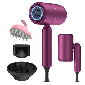 Planet Gates Hair Dryer with Diffuser Ionic Blow Dryer Professional Portable Hair Dryers Accessories for Women Curly Hair Purple Home Applian