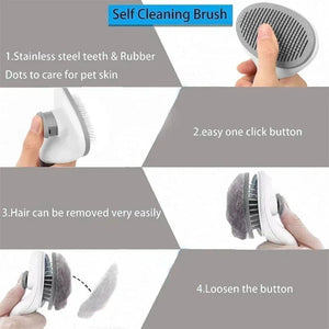 Planet Gates Hair Remover Brush Dog and Cat Non-slip Beauty Brush Dog Grooming Equipment Pets Stainless Steel For Dogs Pet Hair Removal Comb