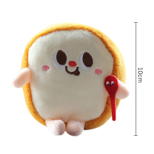 Planet Gates Hamburg Hot Dog Fries Bread Drumsticks Plush Pendant Keychain Creative Cartoon Bag Decoration Car Key Accessories For Girl Gift