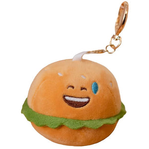 Planet Gates Hamburger / about 20cm / CHINA Stuffed Cake Plushie Strawberry Fruit Muffin Shape Plush Toys Cute Face Cream Snack Parsty Decor Party Gift Toys for Kids Birth