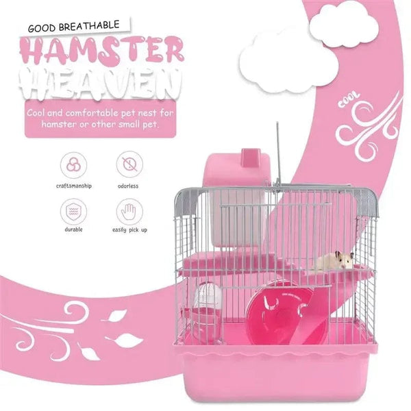 Planet Gates Hamster Cage Glamping Accessories Mouse Toy Villa Small House Hideout Hut Plastic Pet Travel Rat