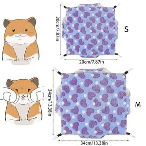 Planet Gates Hamster Hammock Small Pet Hanging Bed Double Warm Thickened Honeybug Flying Squirrel Guinea Pig Hammock Pet Cage Accessories