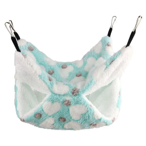 Planet Gates Hamster Hammock Small Pet Hanging Bed Double Warm Thickened Honeybug Flying Squirrel Guinea Pig Hammock Pet Cage Accessories