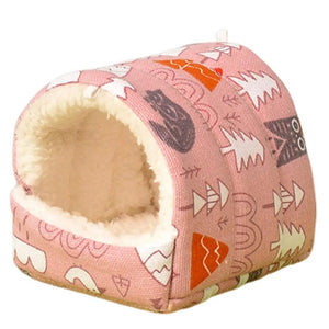 Planet Gates Hamster House Cozy Small Hideouts Warm Hamster Nest Guinea Pig House for Comfortable Rabbit Chinchilla Hedgehog Ferret for Good