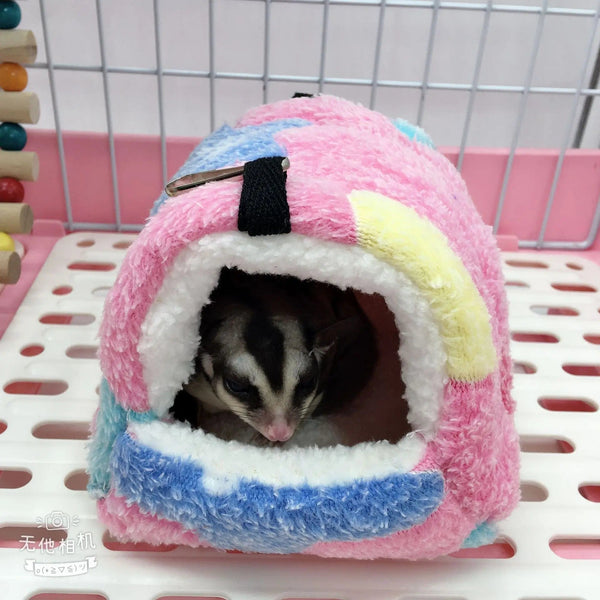 Planet Gates Hamster House Winter Warm Soft Beds Small Animal Nest for Squirrel Nest Guinea Pig House Rodent Hedgehog Bed