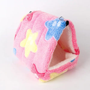 Planet Gates Hamster House Winter Warm Soft Beds Small Animal Nest for Squirrel Nest Guinea Pig House Rodent Hedgehog Bed