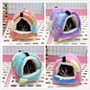 Planet Gates Hamster House Winter Warm Soft Beds Small Animal Nest for Squirrel Nest Guinea Pig House Rodent Hedgehog Bed