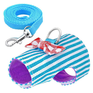 Planet Gates Hamster Rabbit Harness Leash Set for Ferret Guinea Pig Bunny Hamster Puppy Bowknot Chest Strap Harness Vest Small Pet Supplies