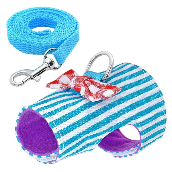 Planet Gates Hamster Rabbit Harness Leash Set for Ferret Guinea Pig Bunny Hamster Puppy Bowknot Chest Strap Harness Vest Small Pet Supplies