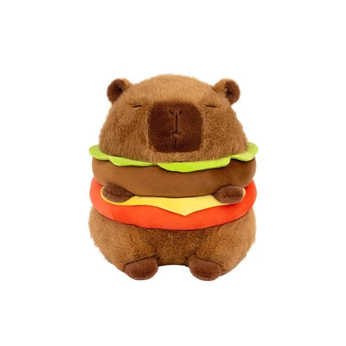 Planet Gates Han bao CPBLA / 20cm Hamburg Capybara Plush Toy Fluffty Kawaii Plushie Doll Simulation Capibara Anime Cute Stuffed Animals Soft Plush Gift Kid Toys