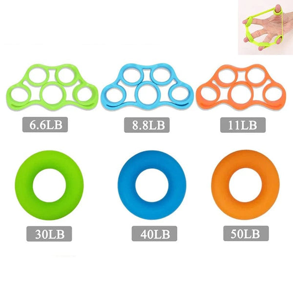 Planet Gates Hand Gripper Silicone Finger Expander Exercise Hand Grip Wrist Strength Trainer Finger Exerciser Resistance Bands Fitness