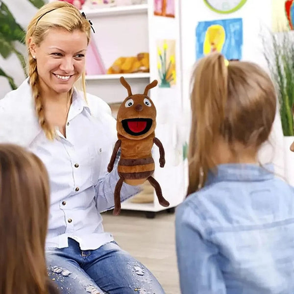 Planet Gates Hand Puppets Kids Toys Plush Insects Animal Caterpillar Ladybug Hand Puppets Doll Family Storytelling Role-playing Finger Toys