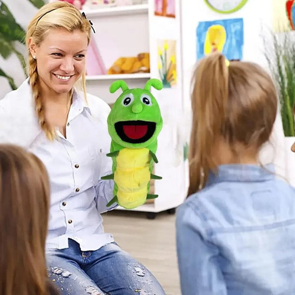 Planet Gates Hand Puppets Kids Toys Plush Insects Animal Caterpillar Ladybug Hand Puppets Doll Family Storytelling Role-playing Finger Toys