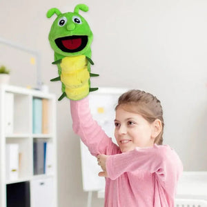 Planet Gates Hand Puppets Kids Toys Plush Insects Animal Caterpillar Ladybug Hand Puppets Doll Family Storytelling Role-playing Finger Toys