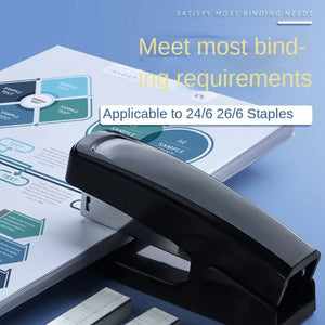 Planet Gates Hand Tools Labor-Saving Stapler Portable Stapling Tools Staplers for Desk Metal Grey/Black Paper Stapling Machine