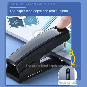 Planet Gates Hand Tools Labor-Saving Stapler Portable Stapling Tools Staplers for Desk Metal Grey/Black Paper Stapling Machine