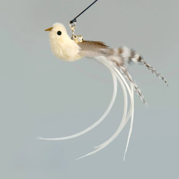 Planet Gates Handfree Bird/Feather Cat Wand with Bell Powerful Suction Cup Interactive Toys for Cats Kitten Hunting Exercise Pet Products