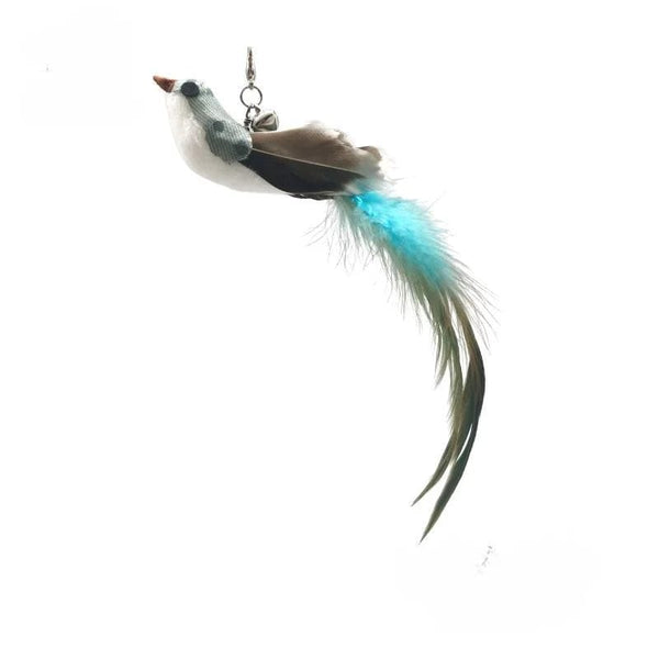 Planet Gates Handfree Bird/Feather Cat Wand with Bell Powerful Suction Cup Interactive Toys for Cats Kitten Hunting Exercise Pet Products
