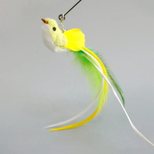 Planet Gates Handfree Bird/Feather Cat Wand with Bell Powerful Suction Cup Interactive Toys for Cats Kitten Hunting Exercise Pet Products