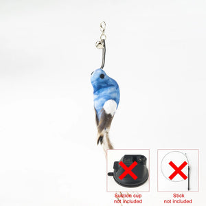 Planet Gates Handfree Bird/Feather Cat Wand with Bell Powerful Suction Cup Interactive Toys for Cats Kitten Hunting Exercise Pet Products