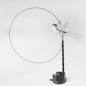 Planet Gates Handfree Bird/Feather Cat Wand with Bell Powerful Suction Cup Interactive Toys for Cats Kitten Hunting Exercise Pet Products