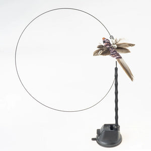 Planet Gates Handfree Bird/Feather Cat Wand with Bell Powerful Suction Cup Interactive Toys for Cats Kitten Hunting Exercise Pet Products