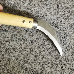 Planet Gates Handheld Sickle Tool Portable Heavy Duty Hand Hoe Japanese Gardening Weeding Sickle Sod Sickle for Flower Weeding Bonsai