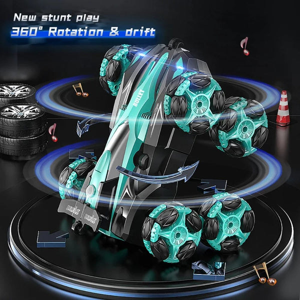 Planet Gates Handle control RC Car Toy Eight Wheels Spray Twisting Stunt Drift Car Remote Controlled Cars RC Toy for Children Adults Watch Remote Control