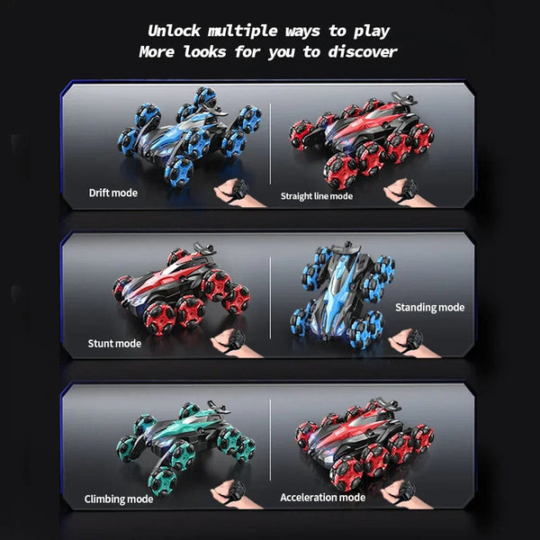 Planet Gates Handle control RC Car Toy Eight Wheels Spray Twisting Stunt Drift Car Remote Controlled Cars RC Toy for Children Adults Watch Remote Control