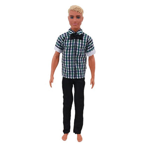 Planet Gates Handmade Ken Doll Clothes T-shirt + Trousers For Barbie Dress Accessories Fashion Daily Clothing Toys For Gils Birthday Gift
