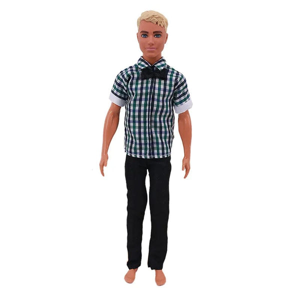 Planet Gates Handmade Ken Doll Clothes T-shirt + Trousers For Barbie Dress Accessories Fashion Daily Clothing Toys For Gils Birthday Gift