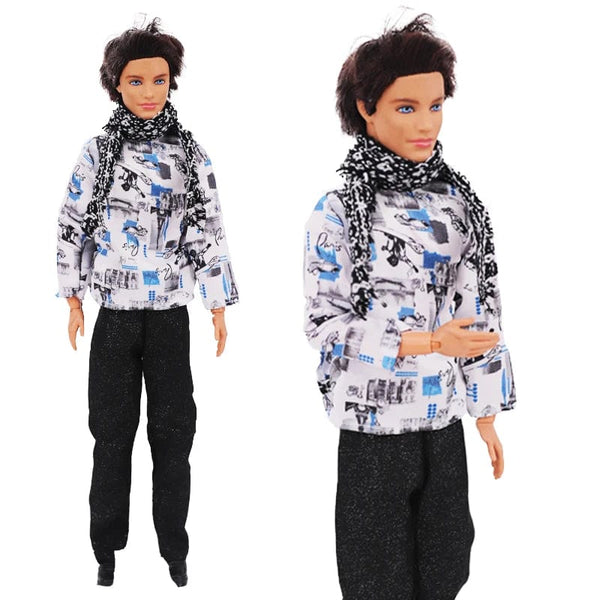 Planet Gates Handmade Ken Doll Clothes T-shirt + Trousers For Barbie Dress Accessories Fashion Daily Clothing Toys For Gils Birthday Gift