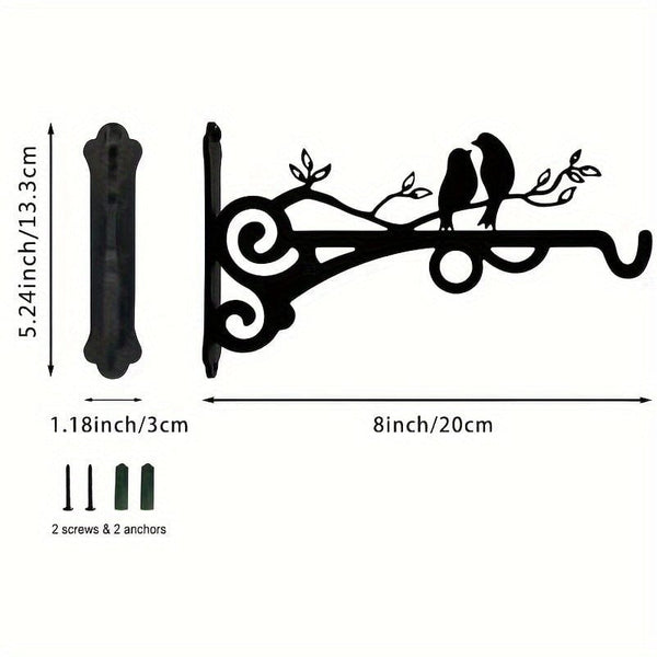 Planet Gates Hanging Basket 1pc Multi-Functional Hanging Basket Plant Bracket Outdoor And Indoor, Plant Hook, Wall Mounted Lantern Hook, Garden Plant Flower Light, Bird Feeder