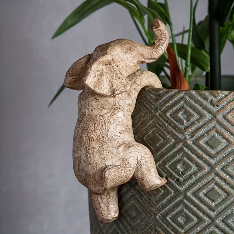 Planet Gates Hanging Flower Pot Elephant 1pc, Hanging Flower Pot Elephant Elephant Lover Gift Home Balcony Garden Animal Decoration Sculpture Flower Pot Decoration, Room Decoration, Aesthetic Room Decor, Bedroom Decor, Home Decoration, House Decor