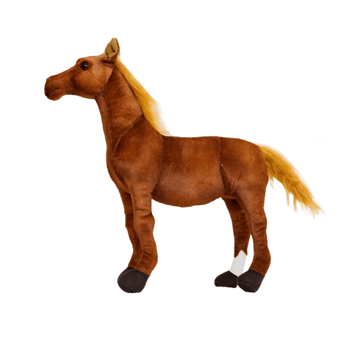 Planet Gates HANXUE / 35CM 28cm  Simulation Horse Stuffed Animal Plush Dolls High Quality Realistic Image Classic Personal Toy For Birthday Gift