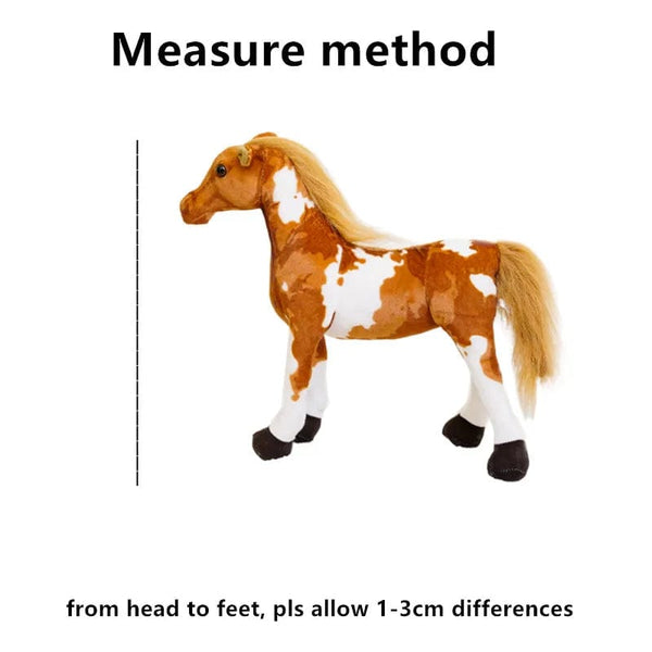 Planet Gates HANXUE / 35CM 28cm  Simulation Horse Stuffed Animal Plush Dolls High Quality Realistic Image Classic Personal Toy For Birthday Gift