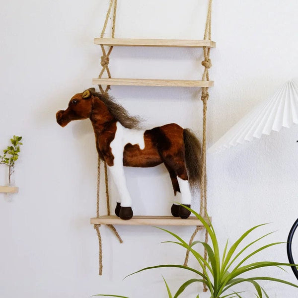 Planet Gates HANXUE / 35CM 28cm  Simulation Horse Stuffed Animal Plush Dolls High Quality Realistic Image Classic Personal Toy For Birthday Gift