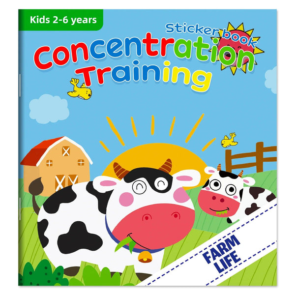 Planet Gates Happy Farm Cognitive Game Kawaii Sticker Book Educational DIY Hand-on Puzzle Cartoon Animals Life Skill Learning Toddler Toys For Kids