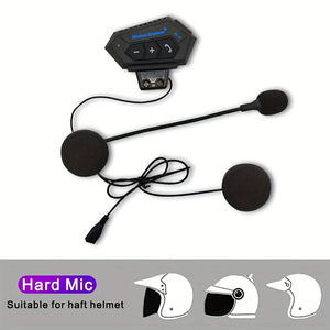 Planet Gates Hard Mic Wireless 12, Wireless Motorcycle Helmet Earphone Headset Hands-free Call Kit Stereo Waterproof Music Player Speaker, Christmas Gift