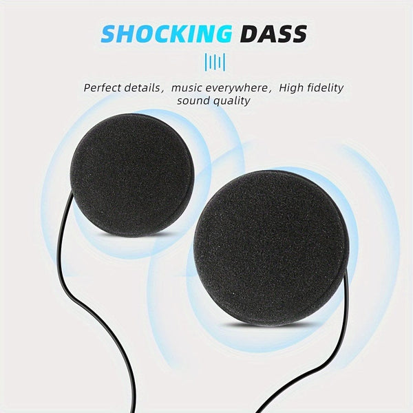 Planet Gates Hard Mic Wireless 12, Wireless Motorcycle Helmet Earphone Headset Hands-free Call Kit Stereo Waterproof Music Player Speaker, Christmas Gift