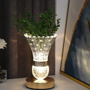 Planet Gates Hardware Vase 1pc Decorative Table Lamp, American Vase Ornament Bedroom Bedside Light, Home Warm New Room Gift Atmosphere Night Light