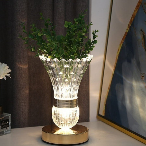 Planet Gates Hardware Vase 1pc Decorative Table Lamp, American Vase Ornament Bedroom Bedside Light, Home Warm New Room Gift Atmosphere Night Light