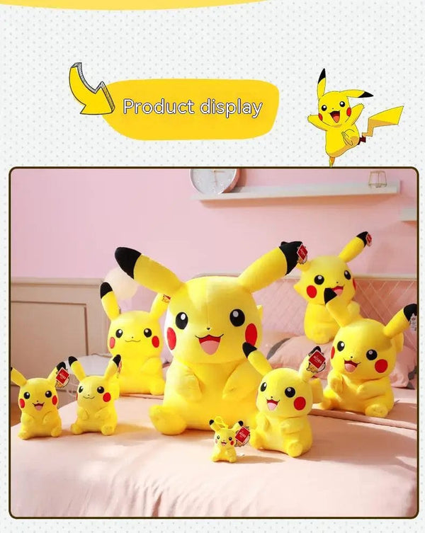 Planet Gates Have a good laugh / 55-60cm Cute Pikachu Plushies Doll Anime Pokemon Kawaii Large Stuffed Plush Toys Soft High Quality Fill Christmas Gifts For Children