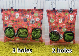 Planet Gates Hay Bag Hanging Pouch Feeder Holder Feeding Dispenser Container for Rabbit Guinea Pig Small Animals Pet Bunny Cage Accessories