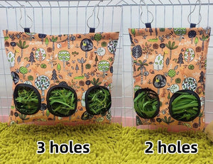 Planet Gates Hay Bag Hanging Pouch Feeder Holder Feeding Dispenser Container for Rabbit Guinea Pig Small Animals Pet Bunny Cage Accessories