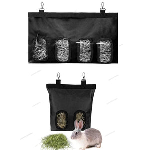 Planet Gates Hay Bag Hanging Pouch Feeder Holder Feeding Dispenser Container for Rabbit Guinea Pig Small Animals Pet Bunny Cage Accessories