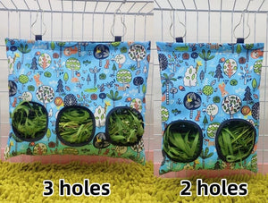Planet Gates Hay Bag Hanging Pouch Feeder Holder Feeding Dispenser Container for Rabbit Guinea Pig Small Animals Pet Bunny Cage Accessories