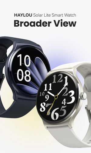 Planet Gates HAYLOU Solar Lite Smart Watch 1.38" Display Bluetooth 5.3 100+ Watch Faces SpO2 Heart Rate Monitor 20 Days Endurance Smartwatch