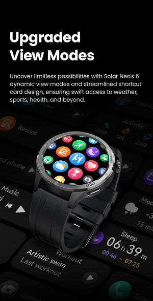 Planet Gates HAYLOU Solar Neo Smart Watch 1.53'' HD Display Bluetooth Call 24H Health Monitoring Smartwatchs Men Women Smart Sport Watchs
